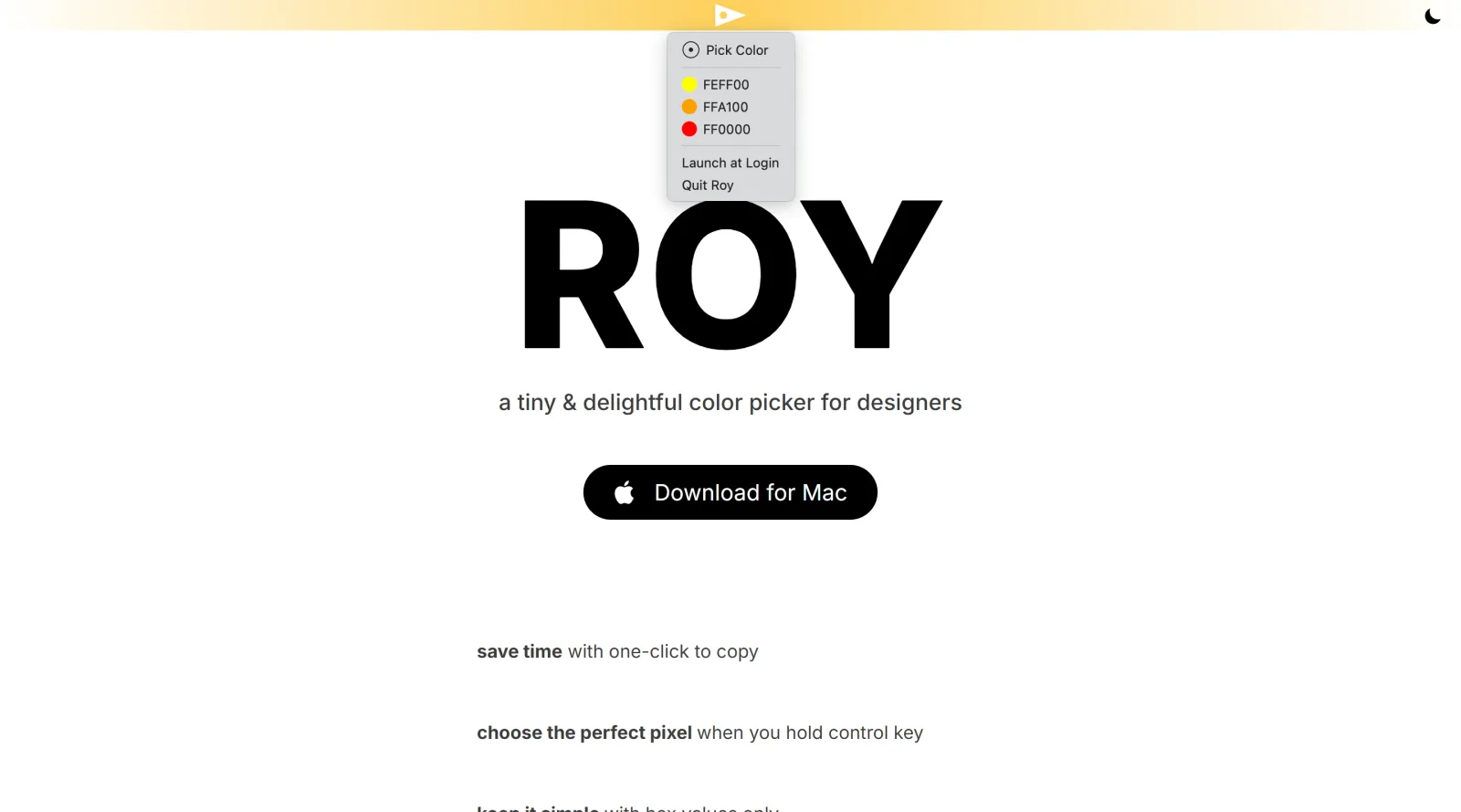 Roy screenshot