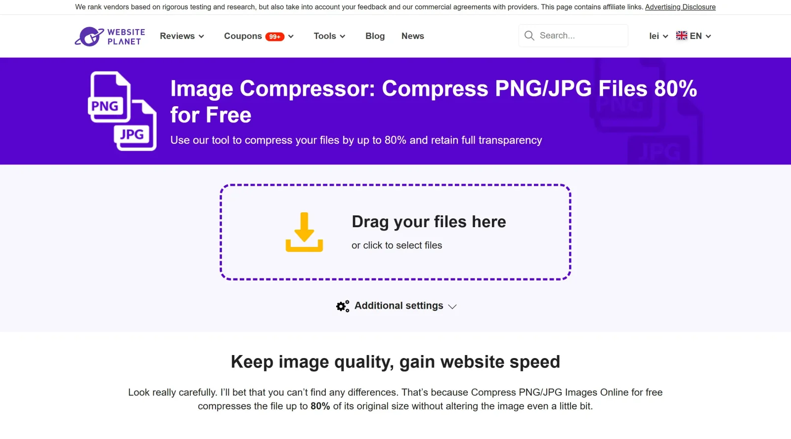 PNG Kompressor screenshot