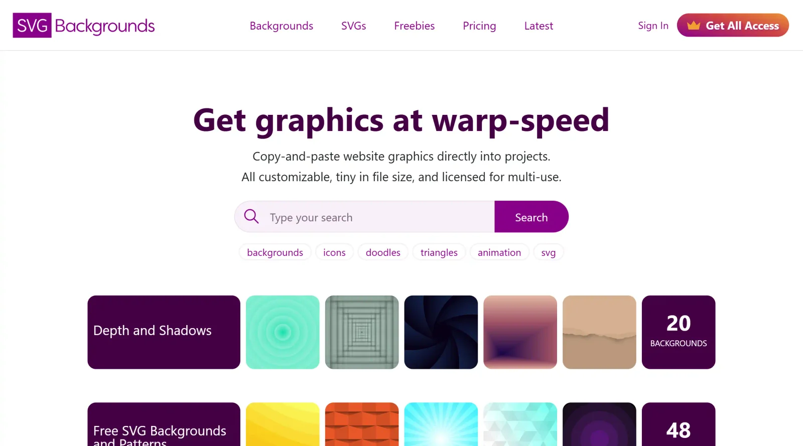 SVG Backgrounds screenshot