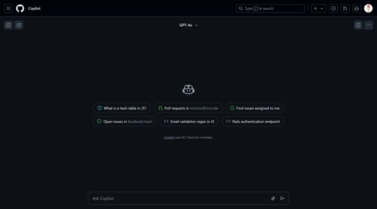 GitHub Copilot screenshot
