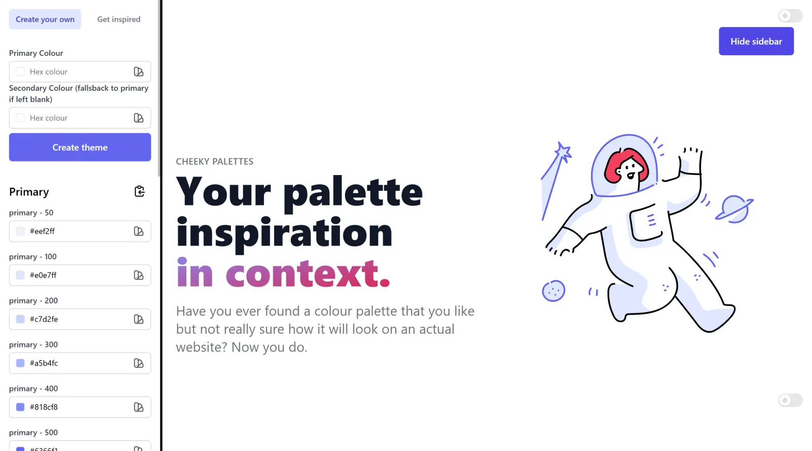 Cheeky Palettes screenshot