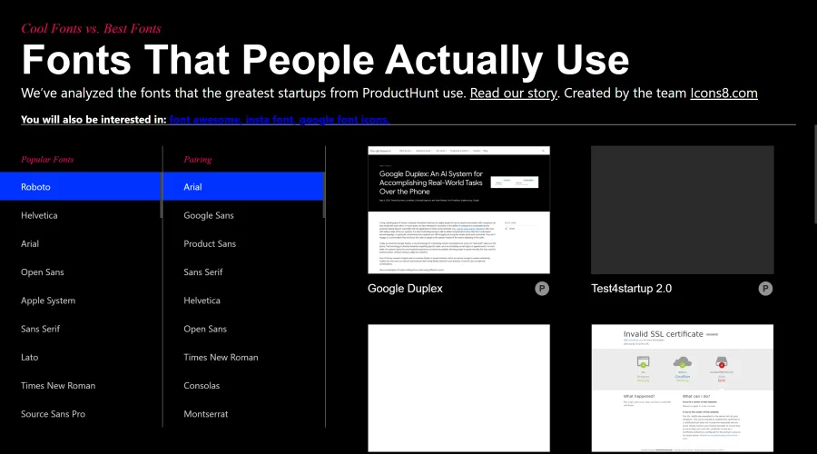 Fonts That People Actually Use