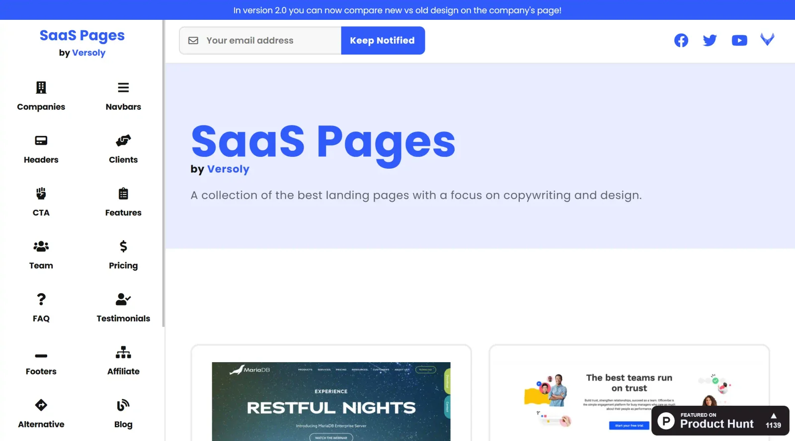 SaaS Pages screenshot