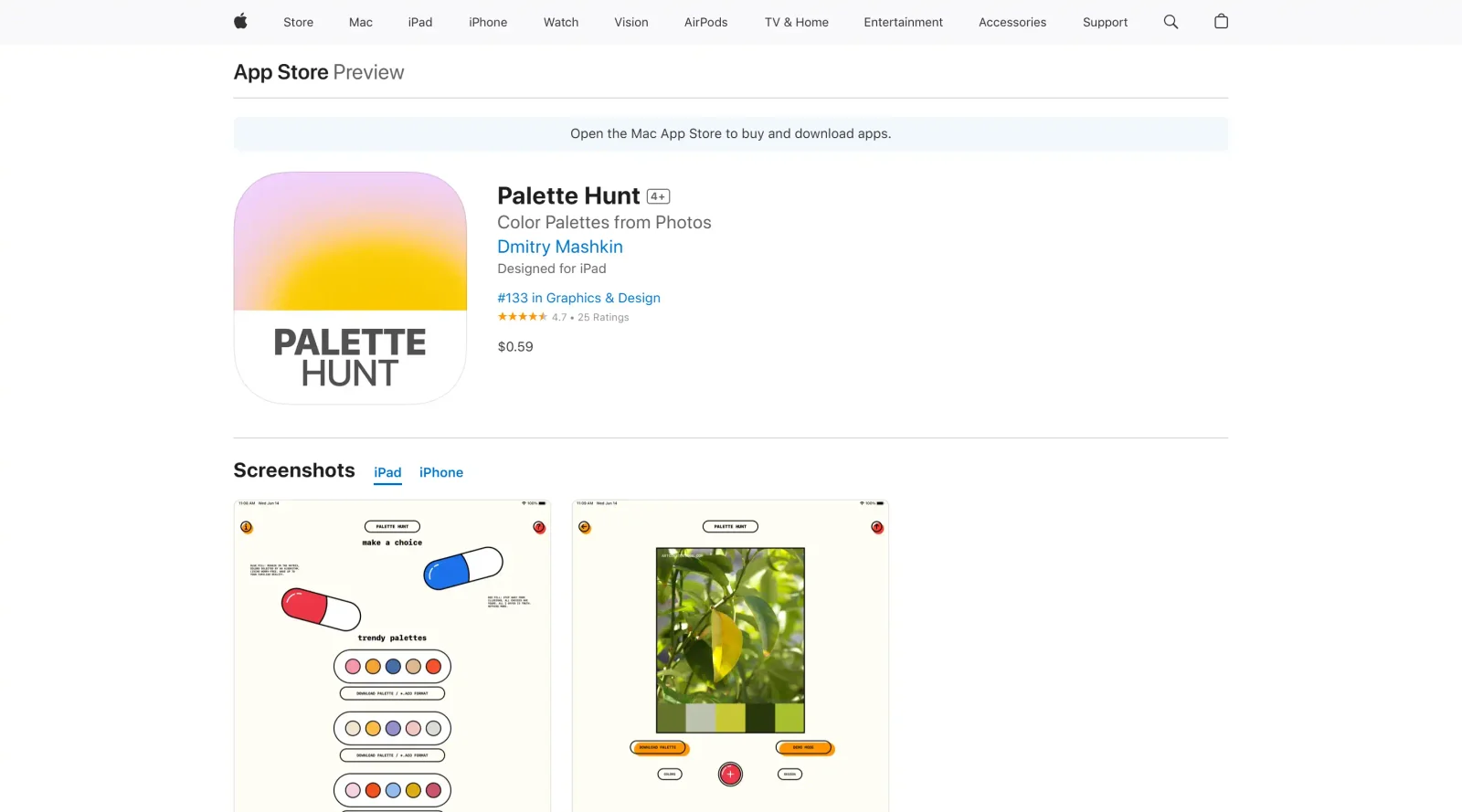 Palette Hunt screenshot