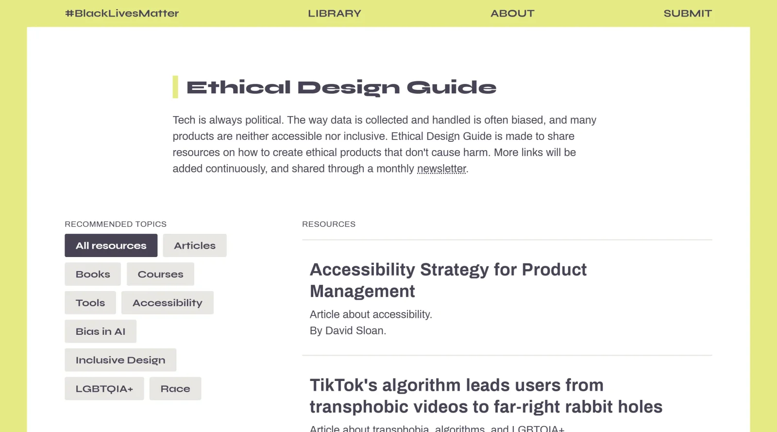 Ethical Design Guide screenshot