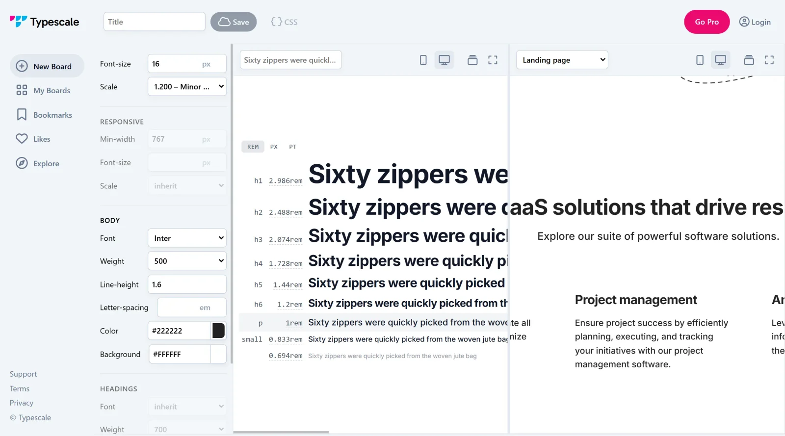 Type Scale screenshot