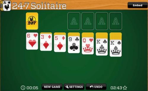 Screenshot of Solitaire 247