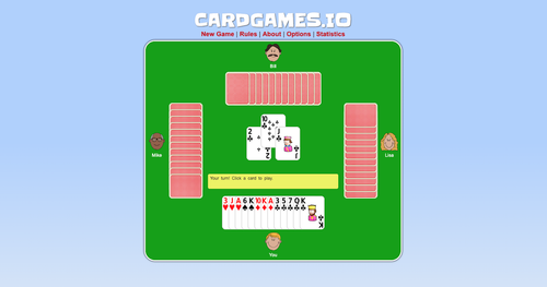 Screenshot of CardGames.io