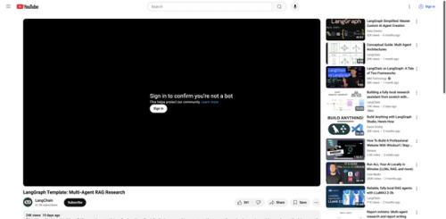 image of LangGraph Template: Multi-Agent RAG Research - YouTube