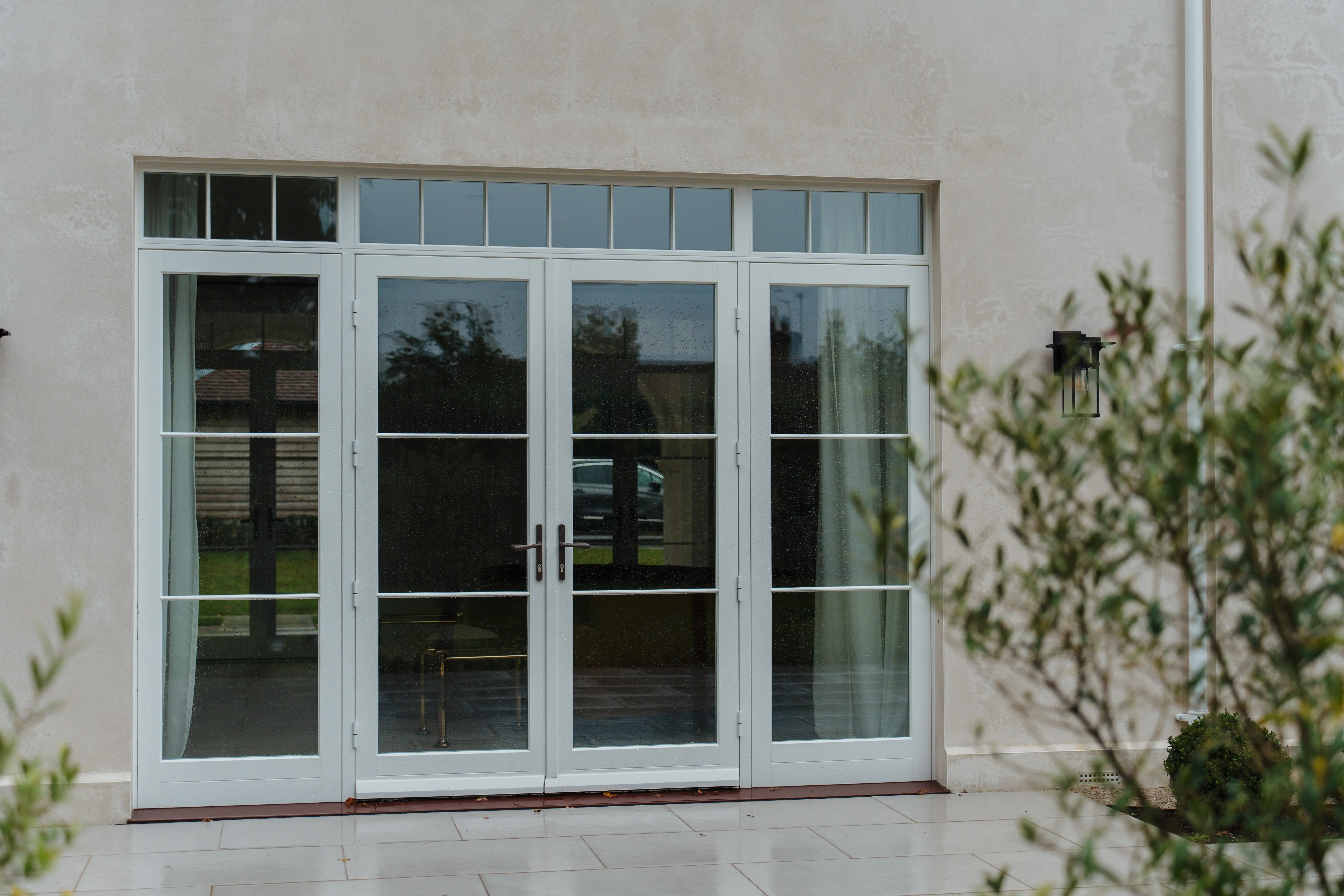new build timber french doors