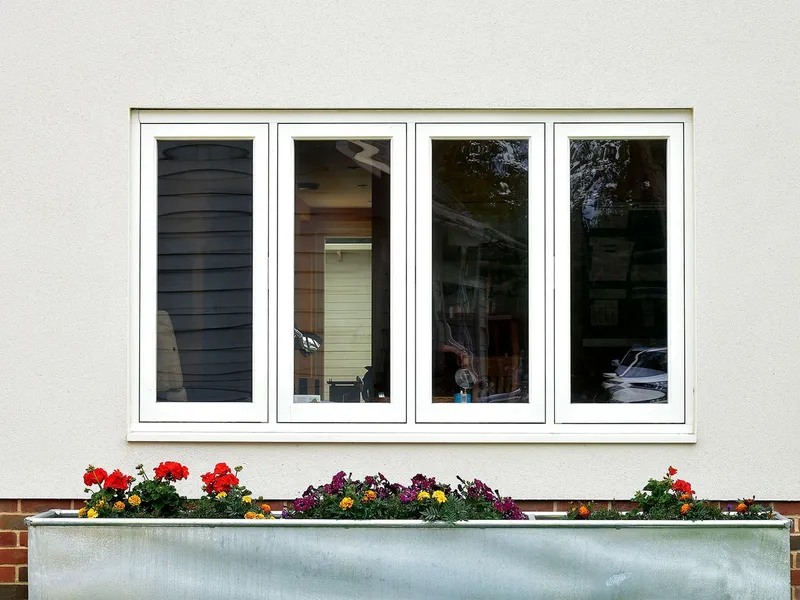 flush casement windows in white