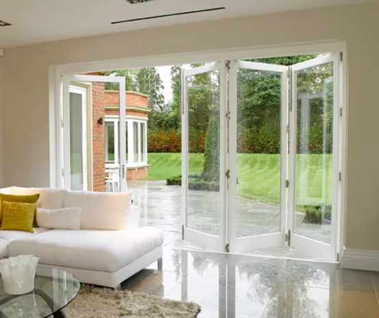 White Bifold Doors by Mumford and Wood