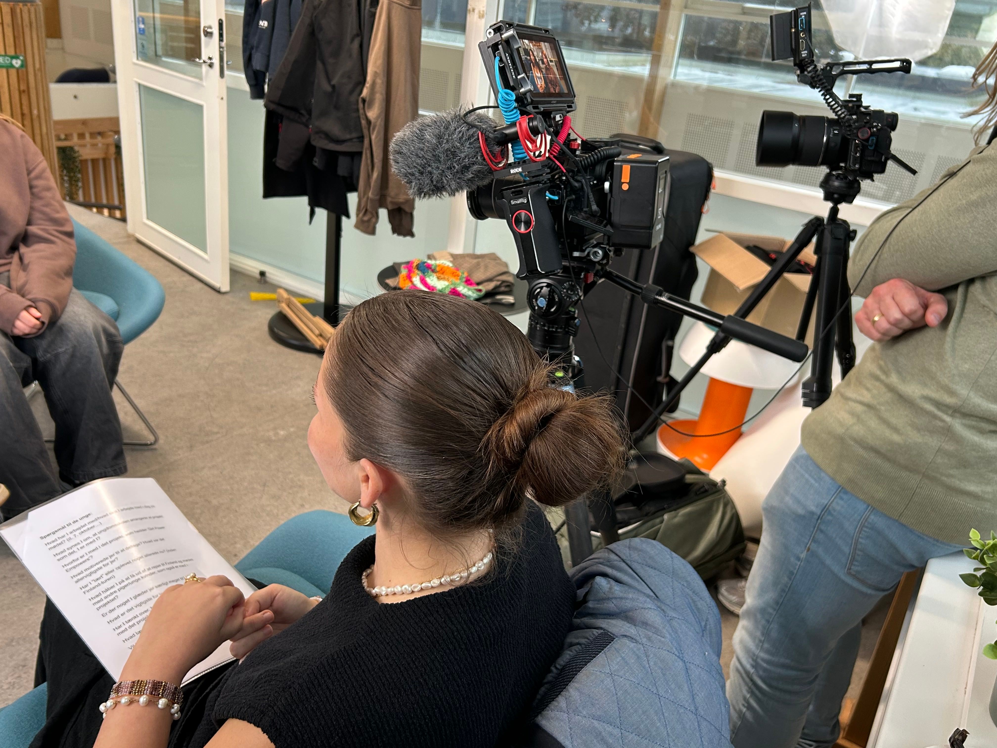 MW Film doing an interview for their latest video for the Danish Agency for Higher Education and Science