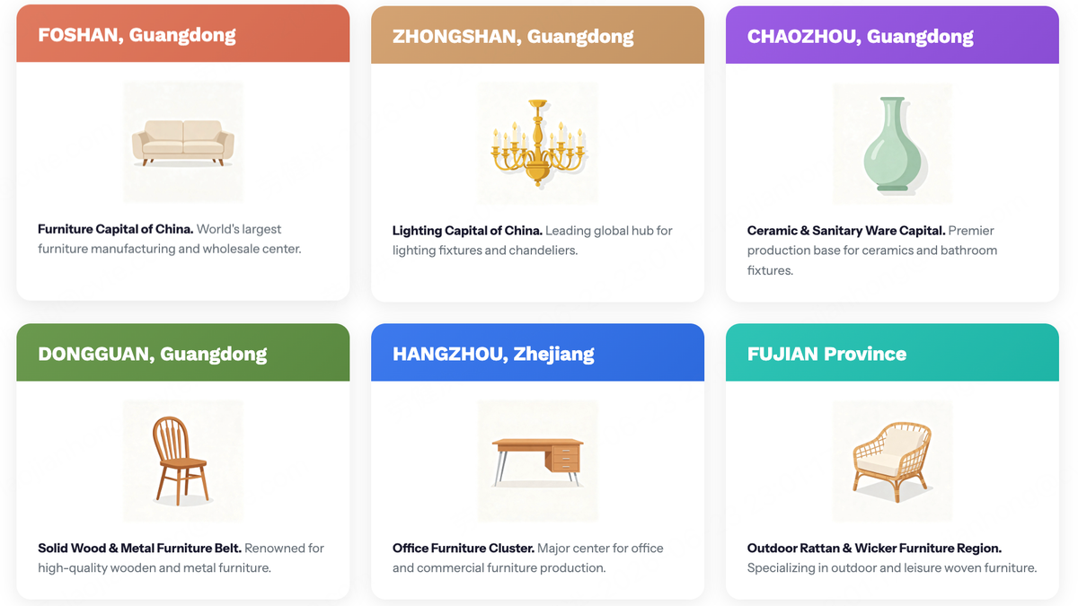 China's Top Furniture & FF&E Manufacturing Cities: A Buyer's Guide to Industrial Clusters