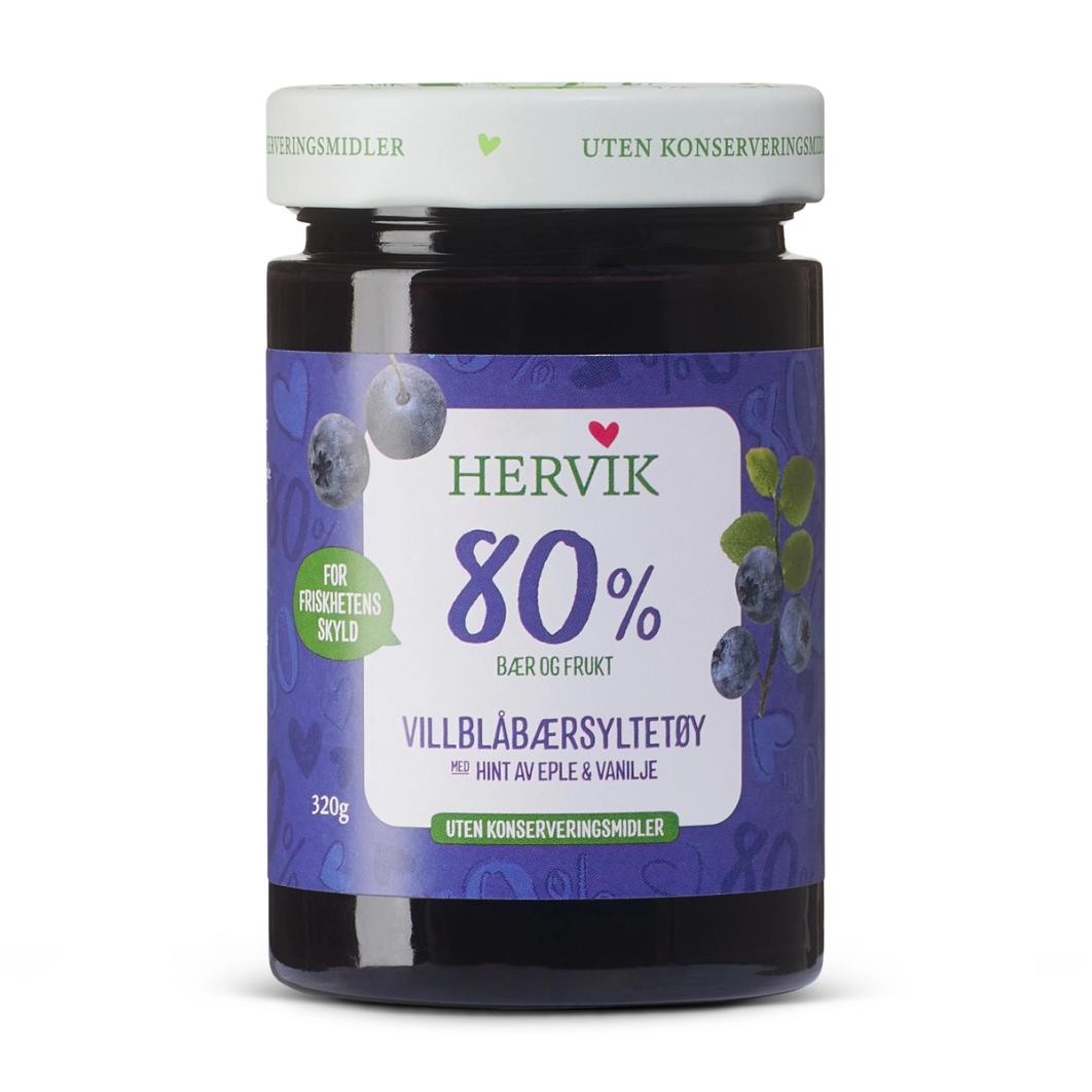 80 % Villblåbærsyltetøy med hint av eple & vanilje