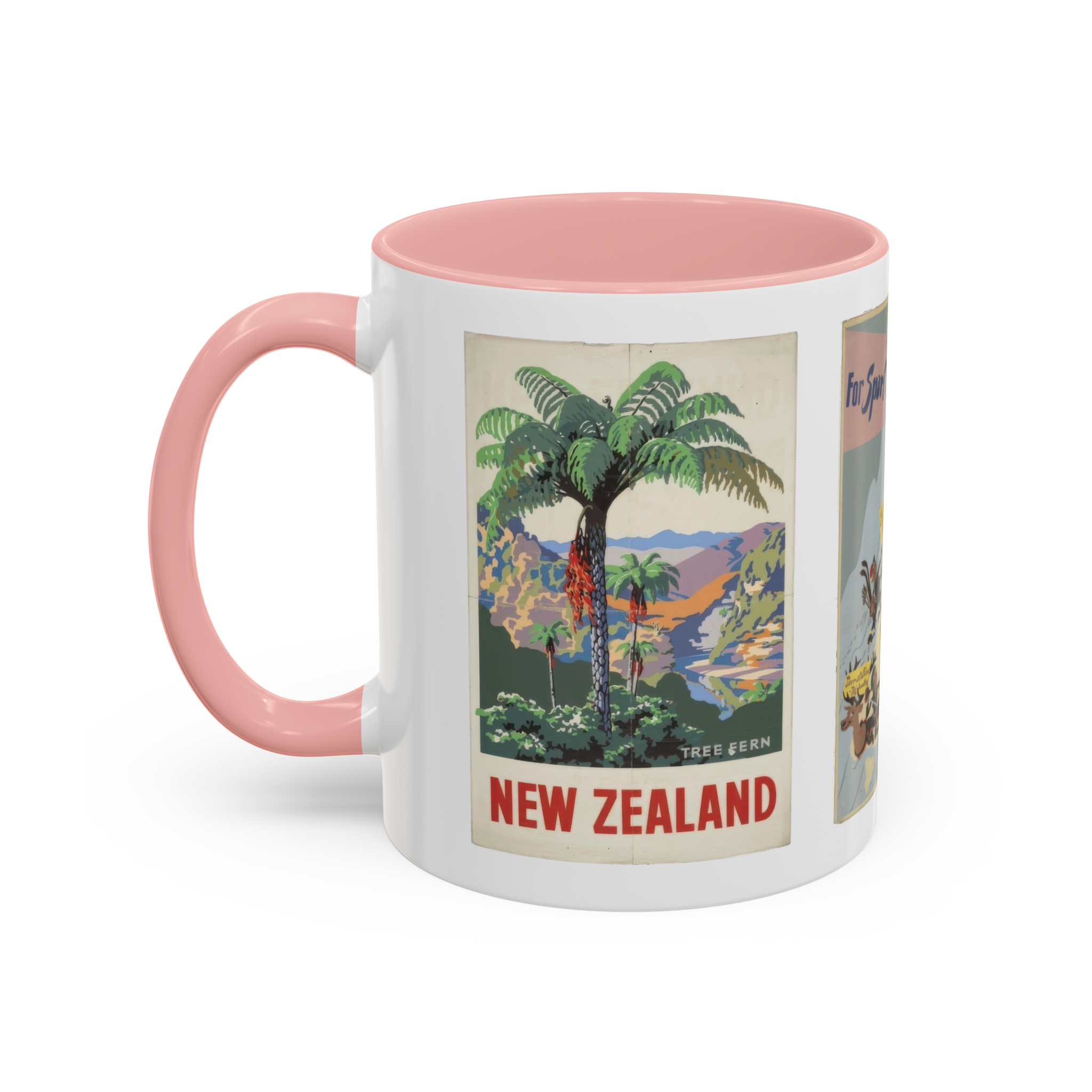 Coffee Mug - Vintage New Zealand Travel Posters, Gift for Coffee Lovers