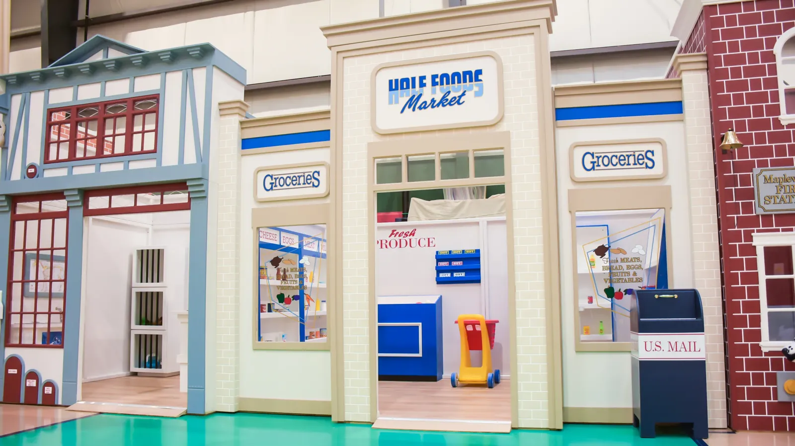 A toy store with a toy store front