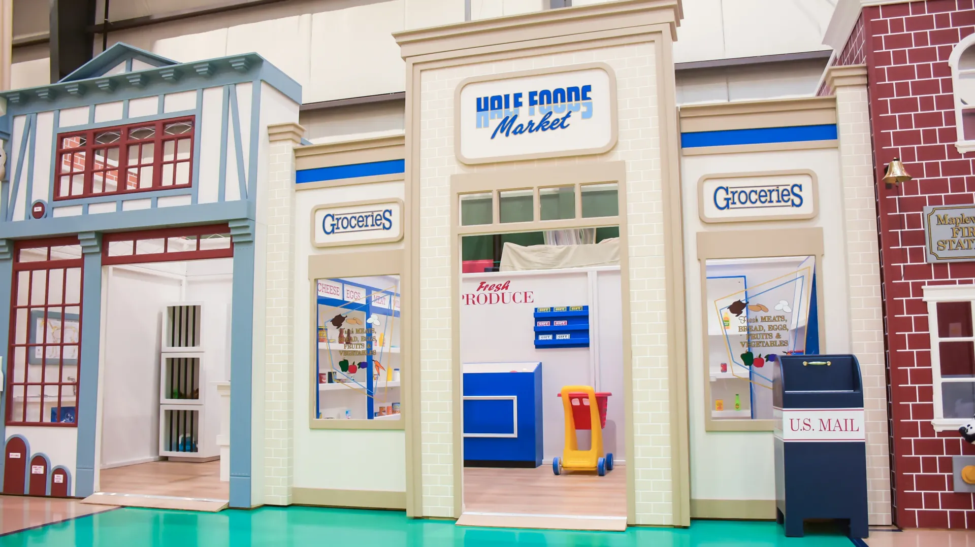 A toy store with a toy store front