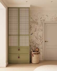 Cane wardrobe finish