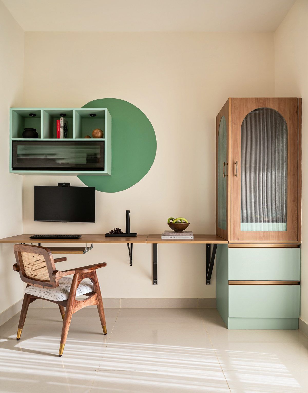 Study unit with cane shutters