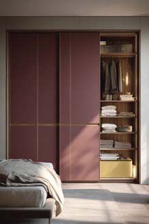 Metallic Accents wardrobe finish