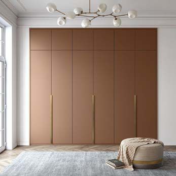 Plain PU wardrobe finish