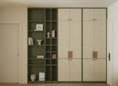 Geometric wardrobe finish