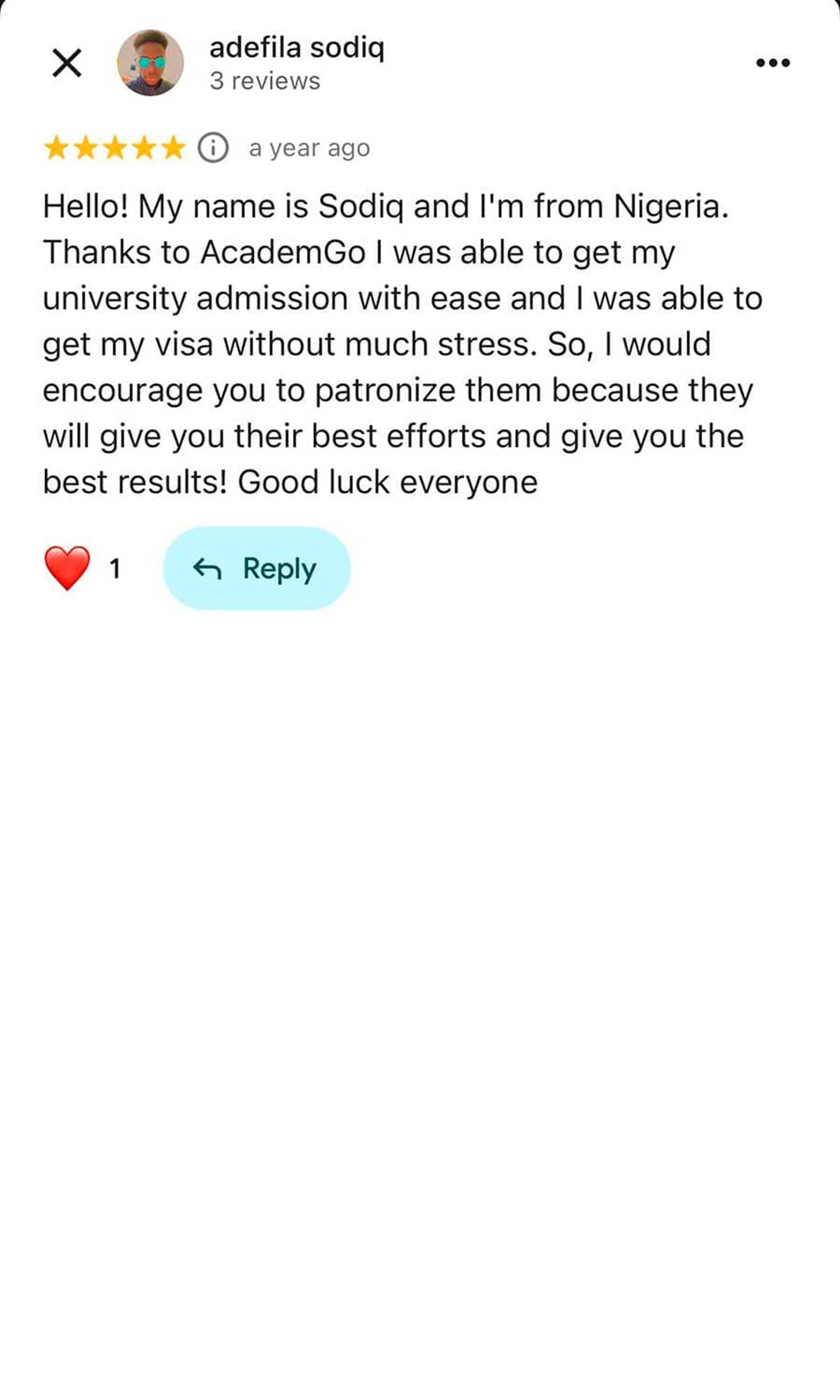 Student feedback 🇳🇬