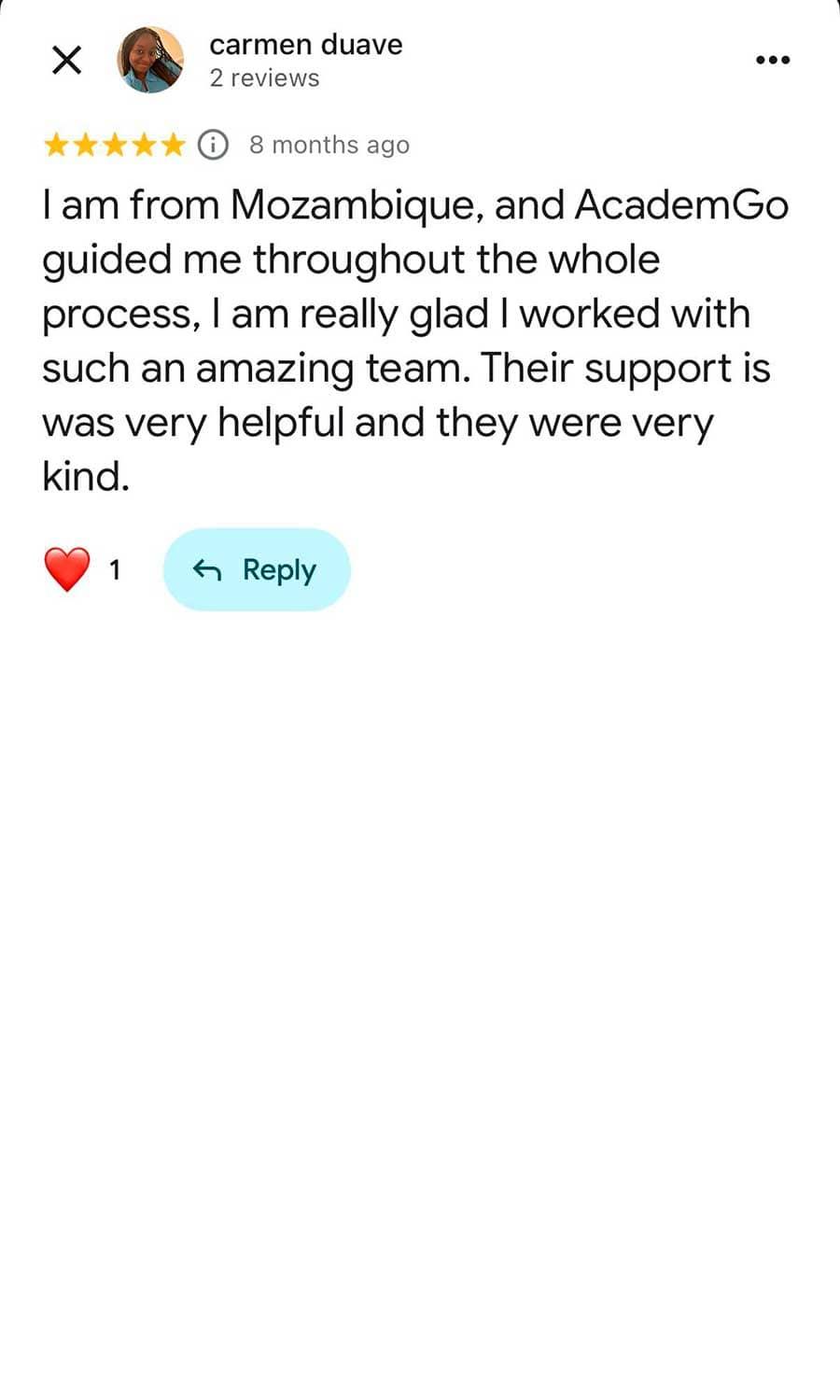 Student feedback 🇲🇿