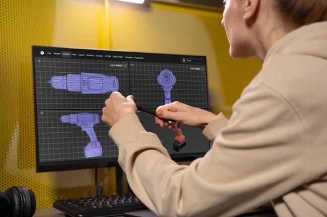 Person working animation project