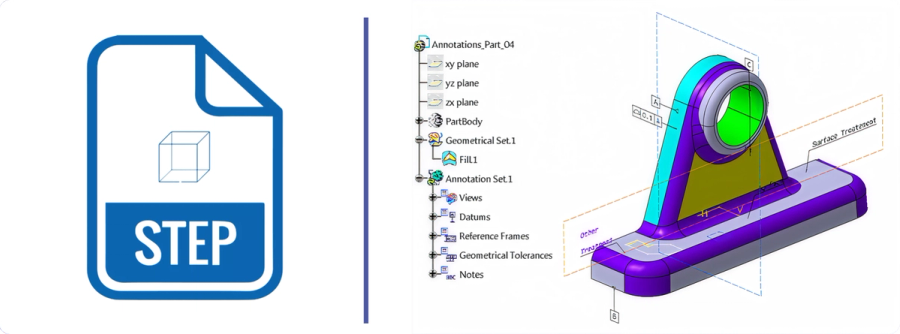 STEP file icon and CAD file