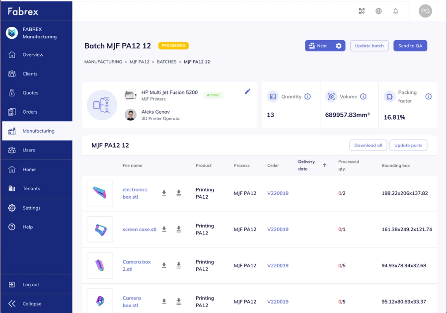 Fabrex colab with HP