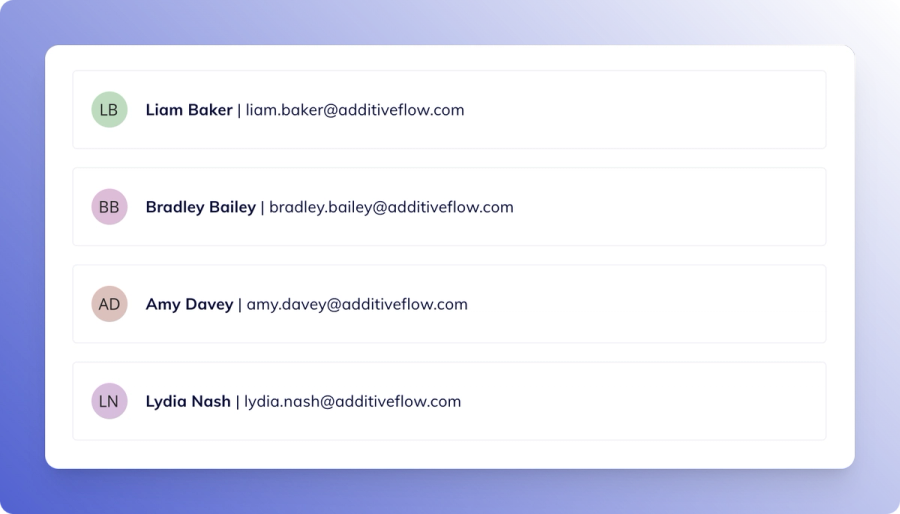 List of users, with more colorful avatars