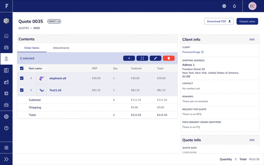Quote Page Redesign