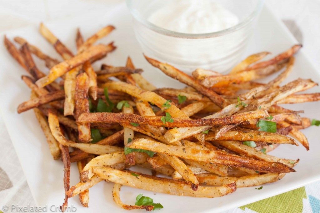 Oven Baked Fries with Garlic Aioli