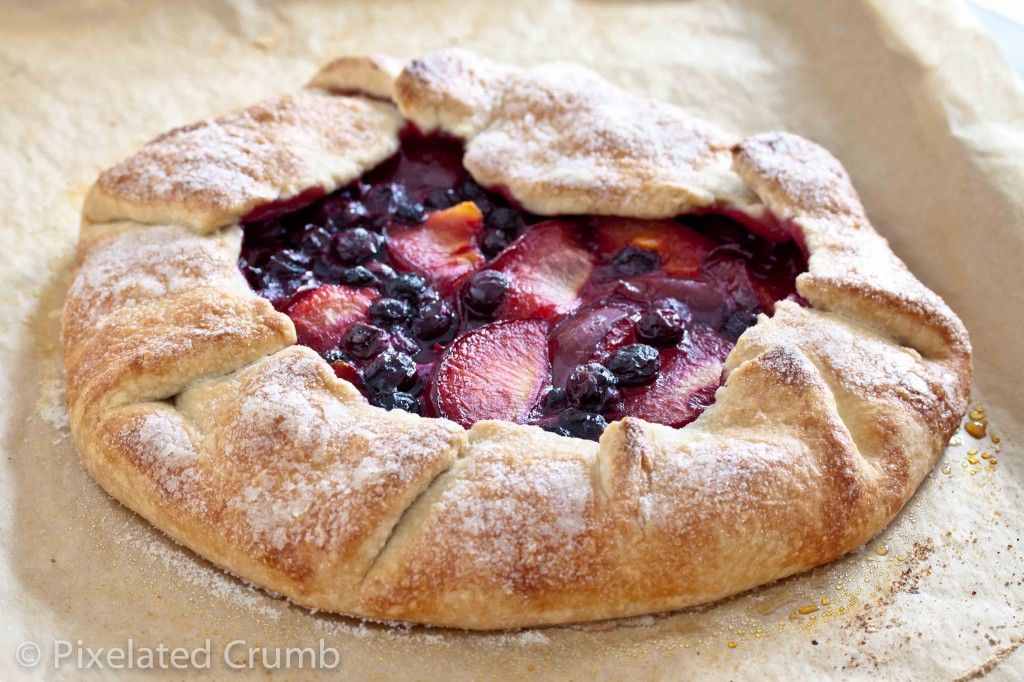 Pluot and Blueberry Galette