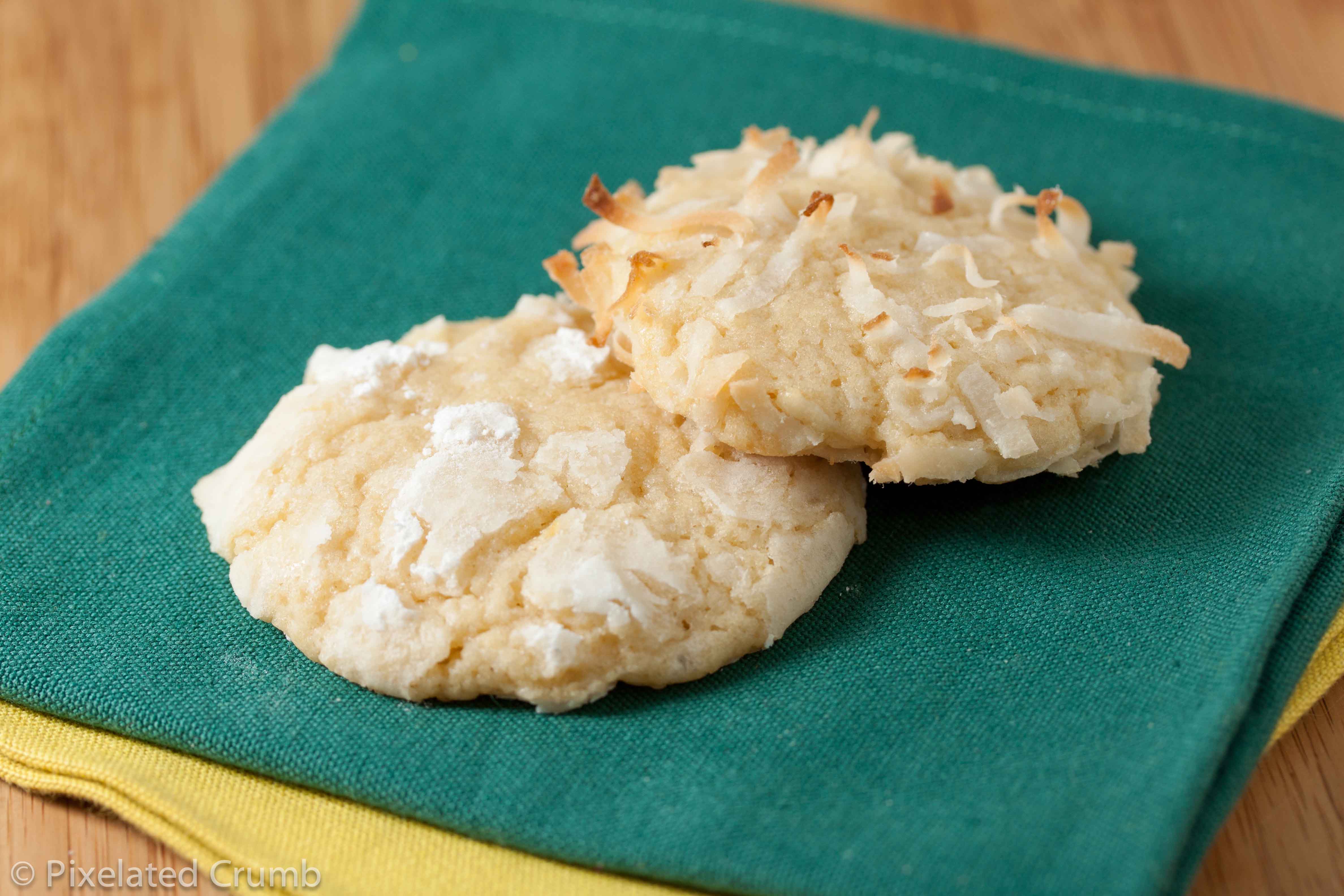 Lemon Crinkle Cookie and Lemon Coconut Cookie