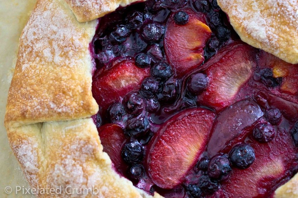 Pluot and Blueberry Galette