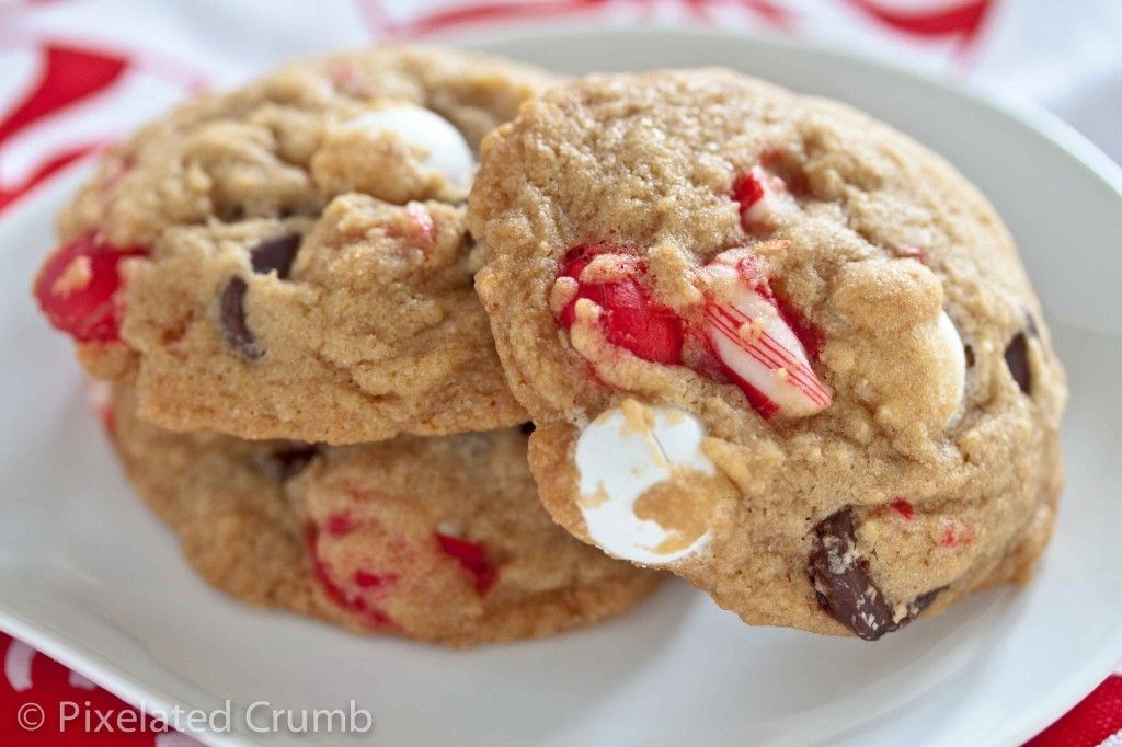 Chocolate Chip and Peppermint M&M Cookies