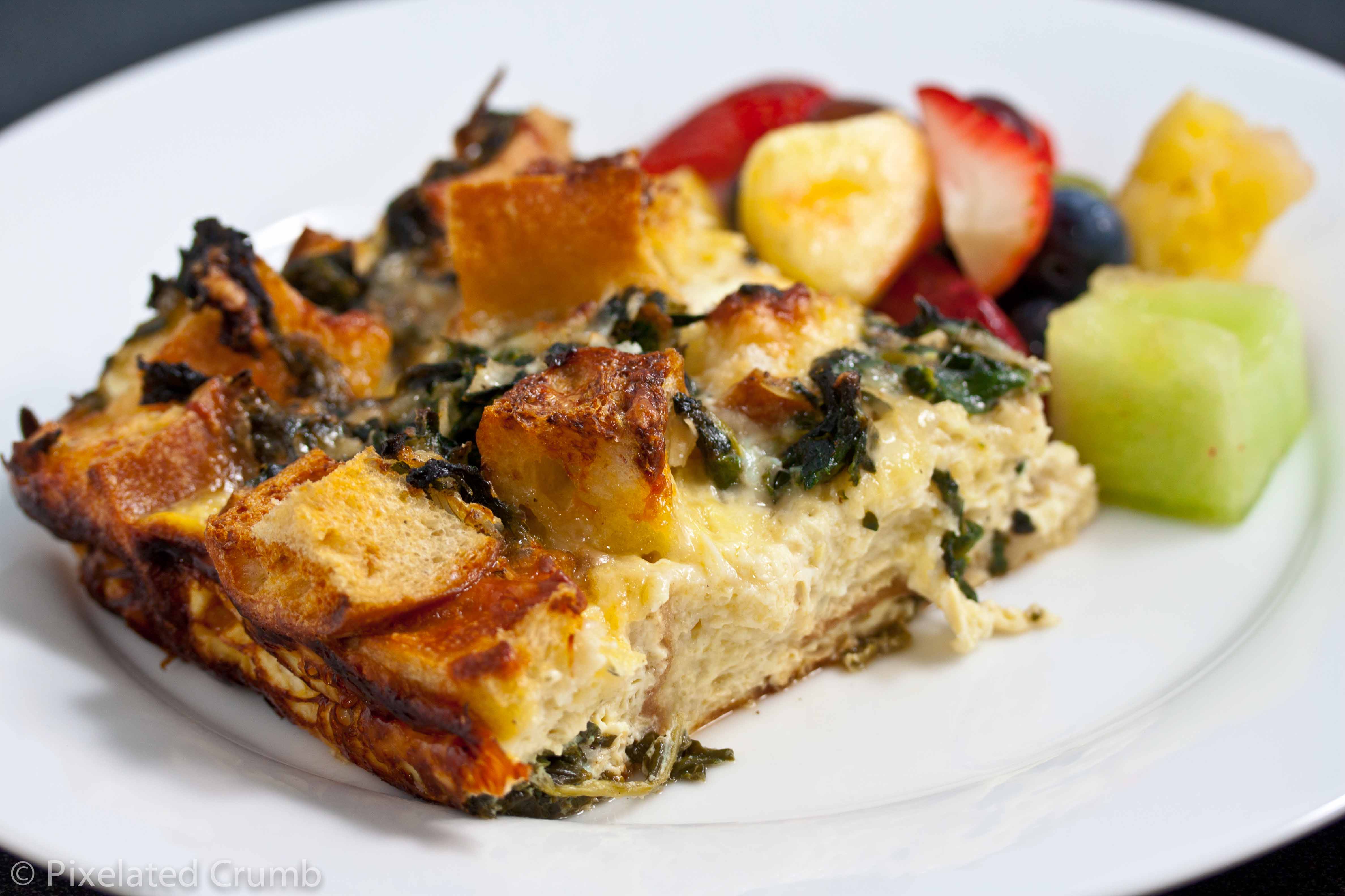 Spinach and Cheese Strata