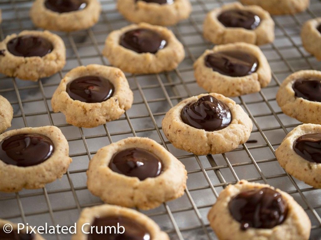 Chocolate Almond Thumbprints with Fleur de Sel