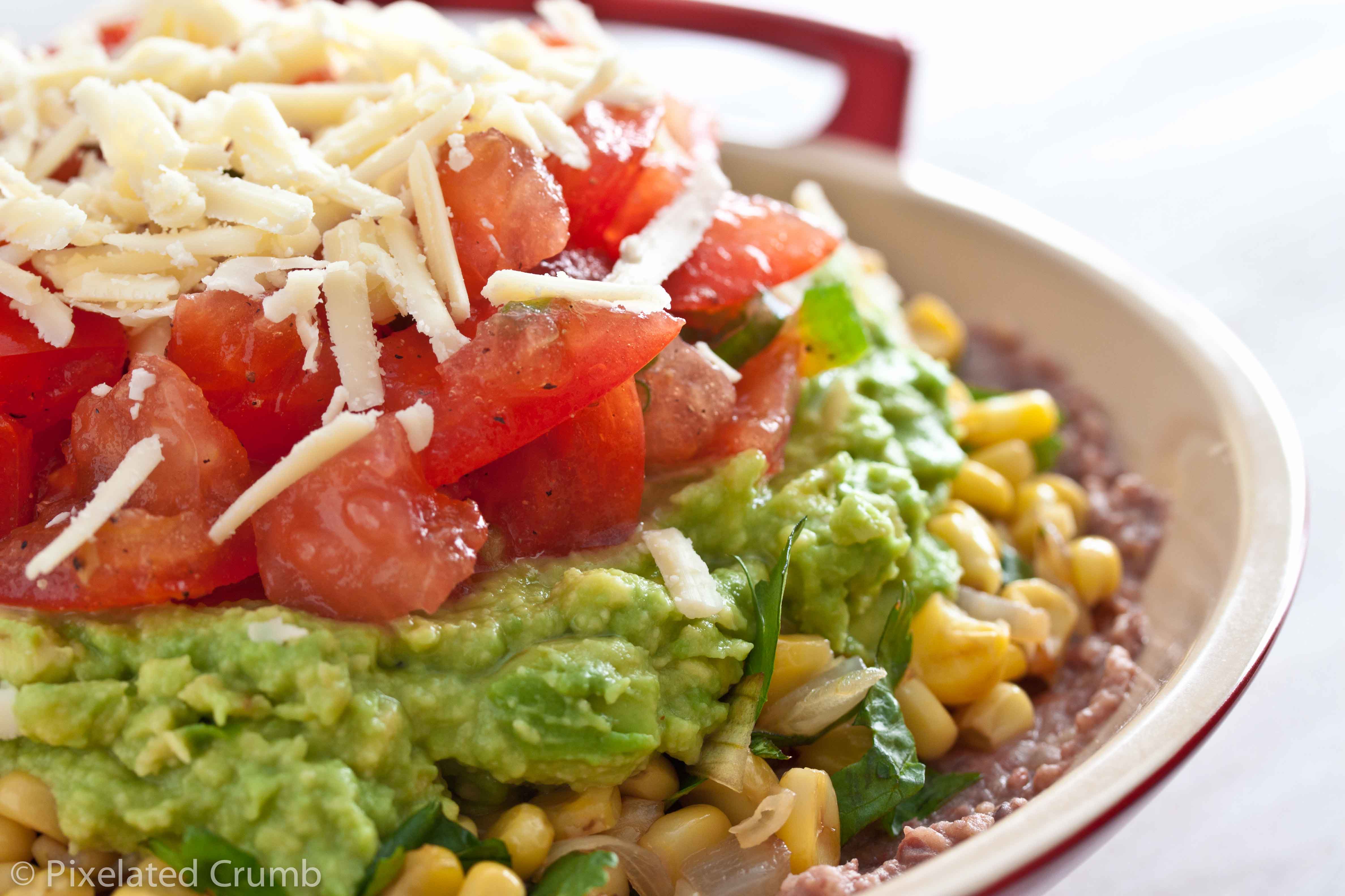 Five Layer Dip and Chili Tortilla Chips