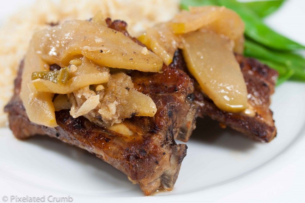 Adobo Baby Back Ribs with Apples and Jalapenos
