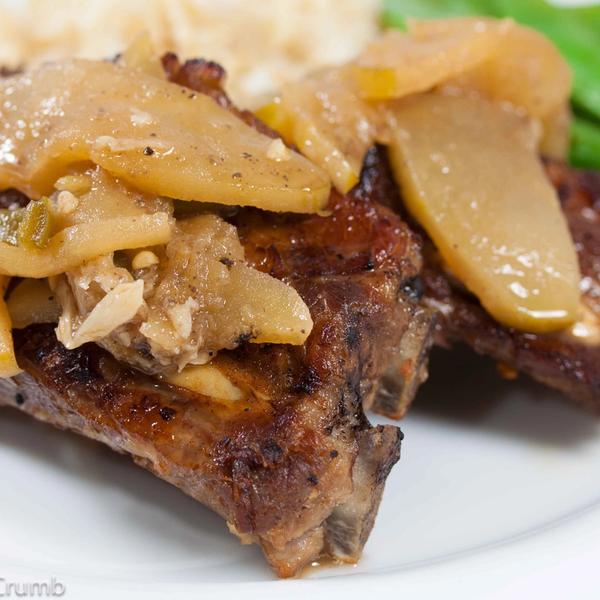 Adobo Baby Back Ribs with Apples and Jalapenos