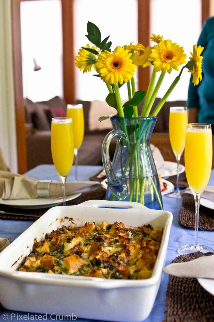 Spinach and Cheese Strata