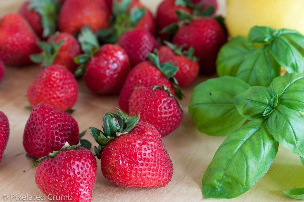 Strawberries, Basil, and Lemon