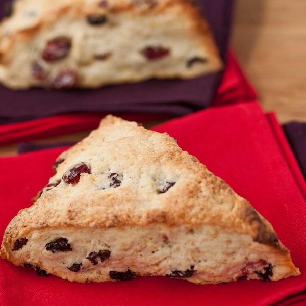 cranberry, cherry, and clementine scones