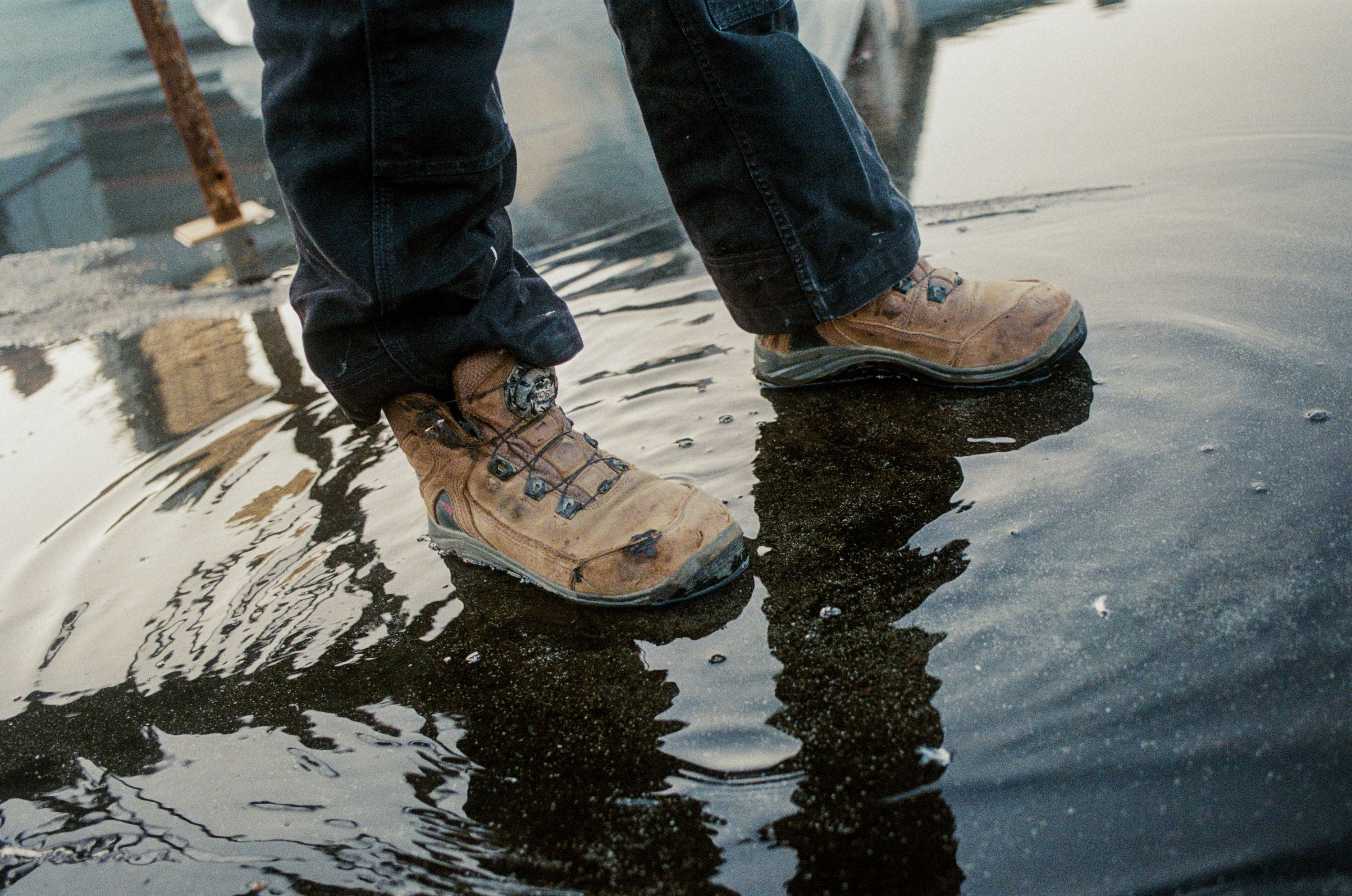 electrician boots puddle