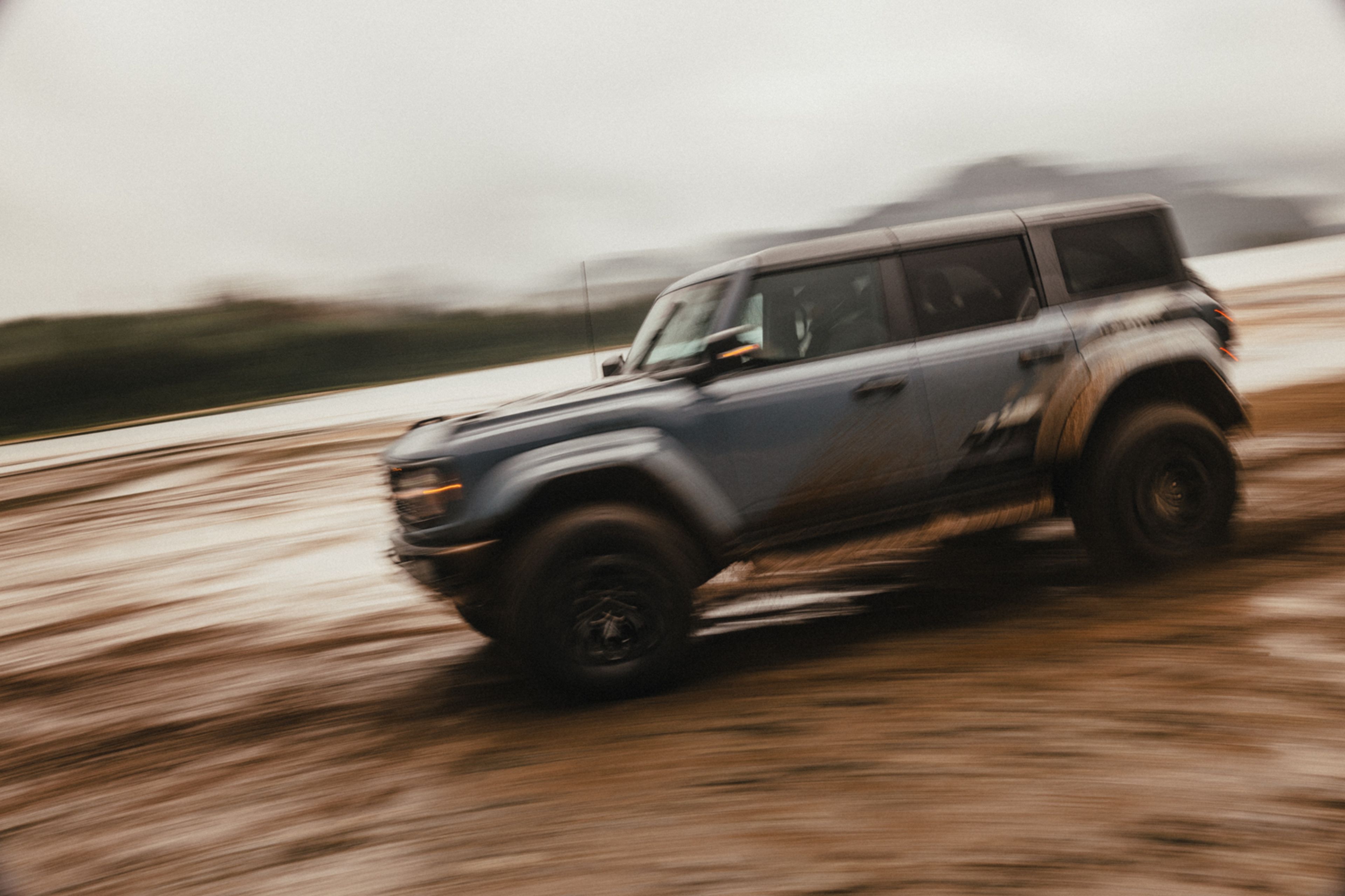 ford bronco raptor in motion