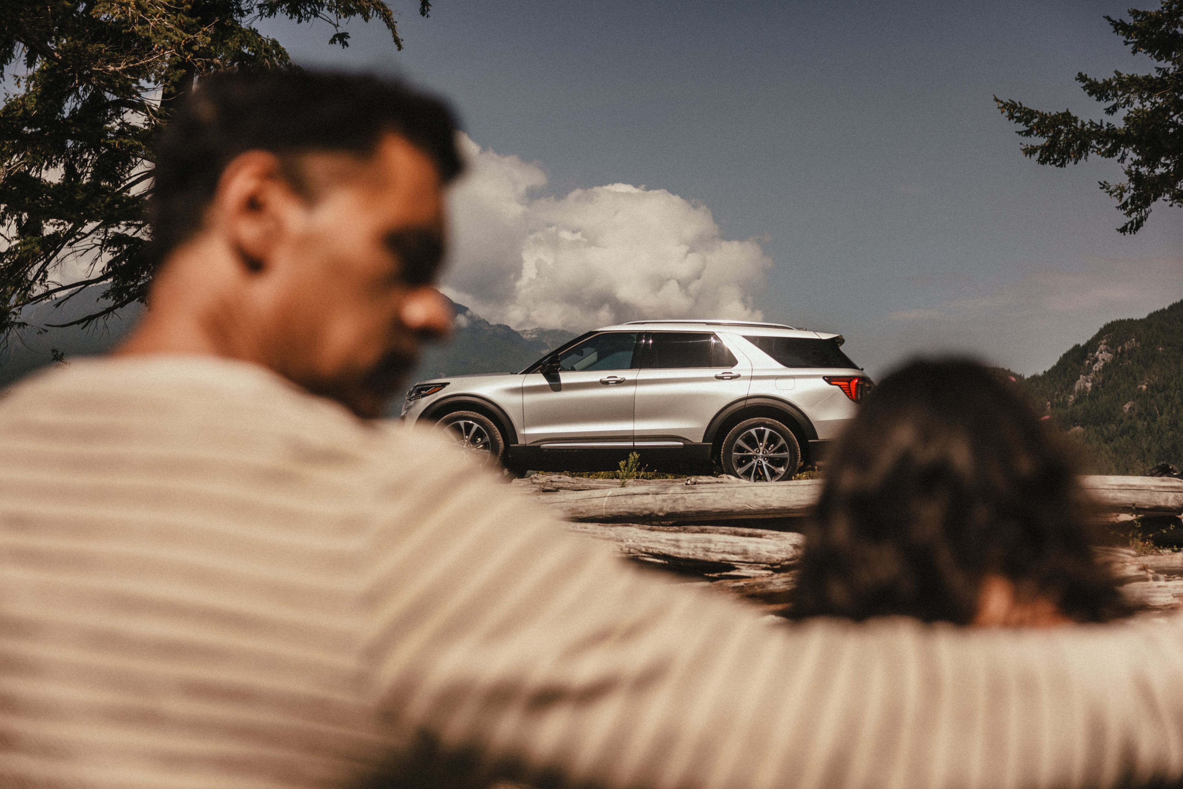 Ford Explorer with family